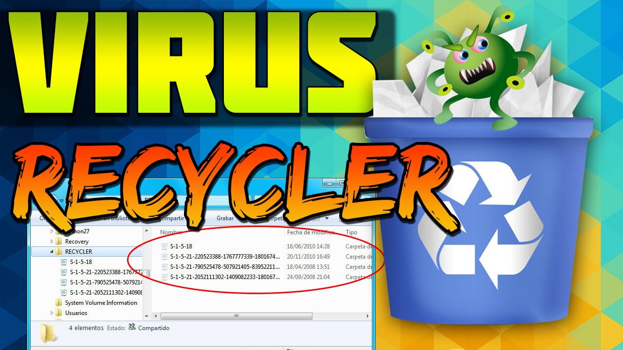 Como evitar el virus recycler infecte tu Memoria USB o Disco